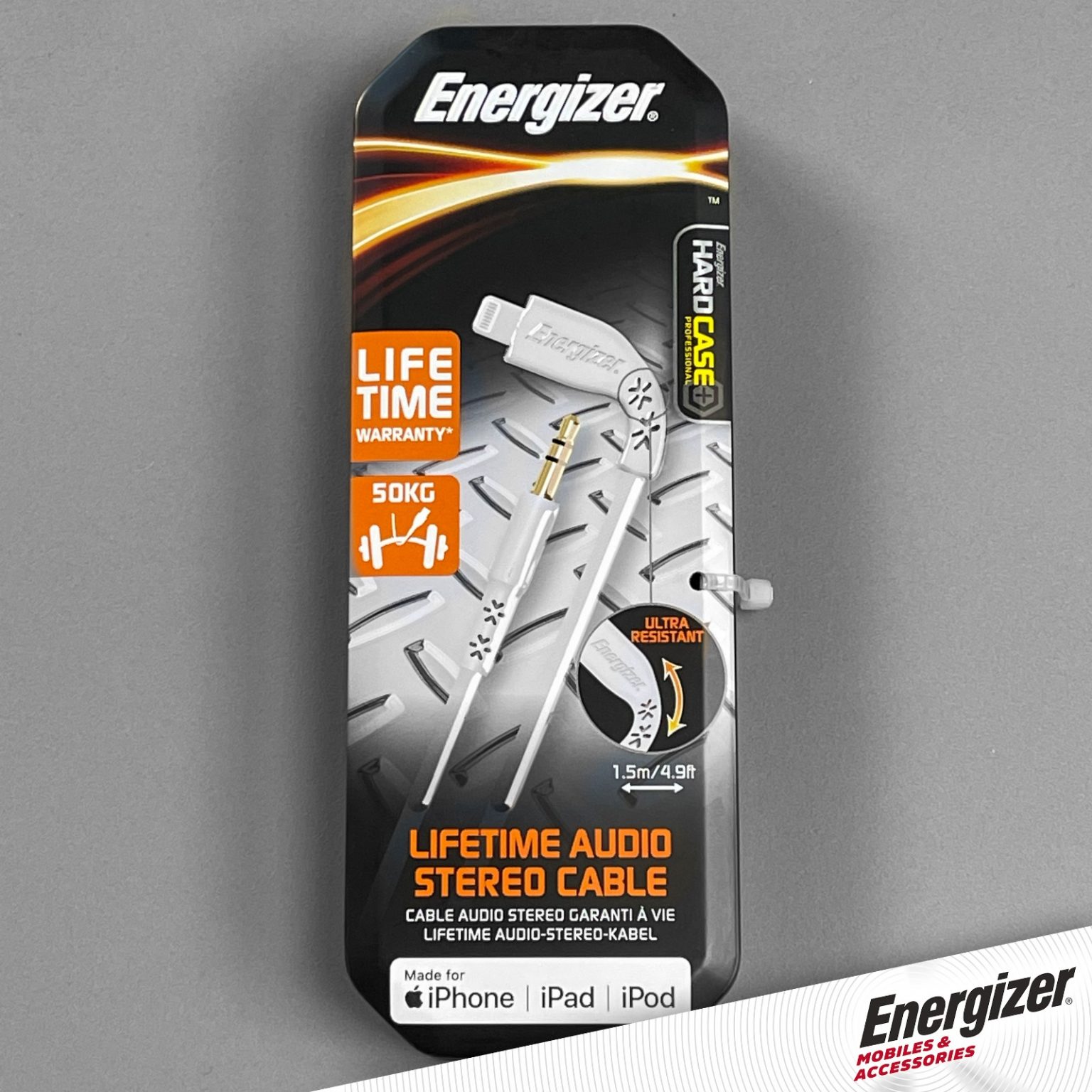 ENERGIZER CABLE LIGHTNING AUDIO LIFETIME WARRANTY ROW 1.5M Megatronix