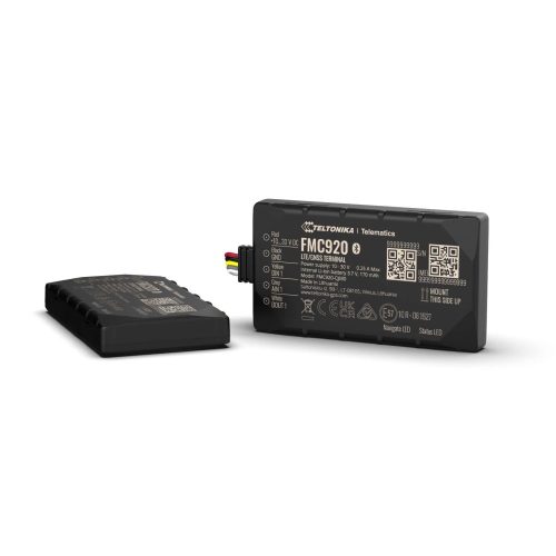 Teltonika FMC920 GPS Tracker – compact 4G Cat 1 GPS tracker with high-gain GNSS and GSM antennas, Bluetooth connectivity, digital and analog inputs for ignition, door and fuel monitoring, and a built-in battery backup for reliable vehicle tracking.