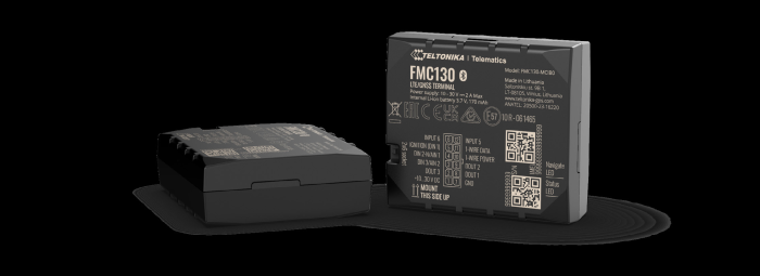 Teltonika FMB120 GPS Tracker – advanced GNSS/GSM tracker with internal antennas, Bluetooth connectivity, extended I/O and 1-Wire interface for temperature/RFID; built-in backup battery for remote monitoring and multiple driving and safety scenarios.